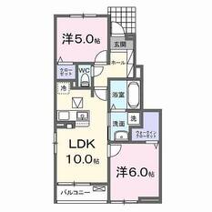 104号室間取り