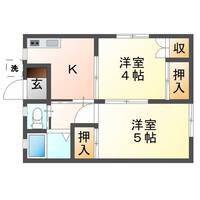 今山アパート　（延岡市　高千穂通）＜２K＞の間取り図