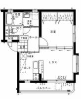 シエースタ・ひなたⅡ　（日向市　向江）＜1LDK＞の間取り図