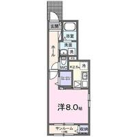 サニートロン福住　２（延岡市　大貫町）＜1K・1階＞の間取り図