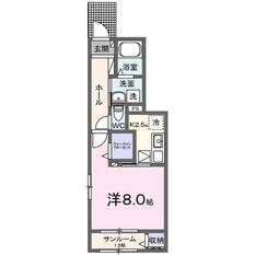 106号室　間取り