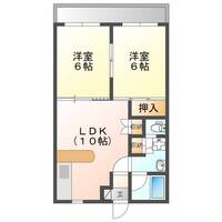 エレガンス大貫（延岡市　大貫町）＜2LDK・1階＞の間取り図