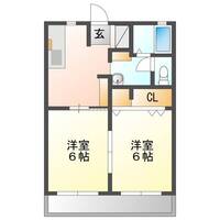 メゾンドール川島B（延岡市　川島町）＜2DK・リフォーム済＞の間取り図