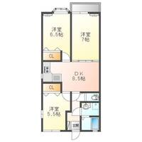 グレイスハイツ（延岡市　出北）＜3DK＞の間取り図