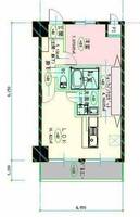 ラクラス延岡ステーションコート（延岡市　中川原町）＜1LDK＞の間取り図