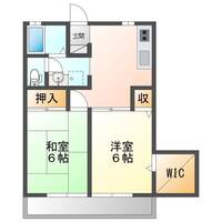 オリンピアロードゆうぎ　（延岡市　柚木町）＜2DK・202Ver＞の間取り図