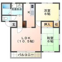 ウェルネス浜　（延岡市　浜町）＜２LDK＞の間取り図