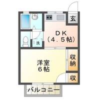 フラットY (延岡市 大貫町)<1DK>の間取り図