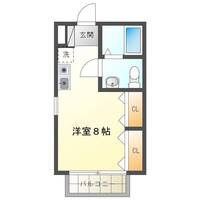 パルウエスト　（延岡市　野地町）＜1R＞の間取り図