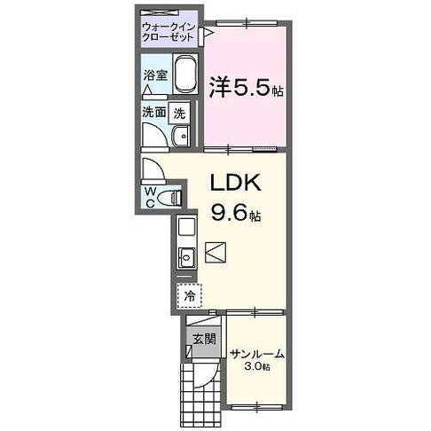 オンソレイエ　（延岡市　野田)＜1LDK・1階＞103号室