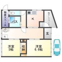伊達町1丁目貸家（延岡市　伊達町）の間取り図