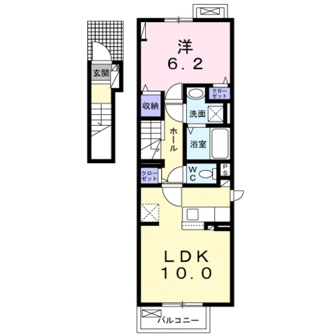 PLAINcerisierA（延岡市　桜園町）＜1LDK・2階＞202号室