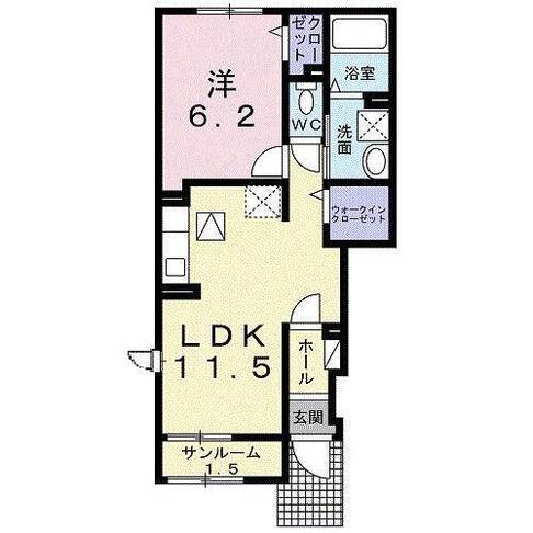 ローレル　A（延岡市　粟野名町）＜1LDK・1階＞