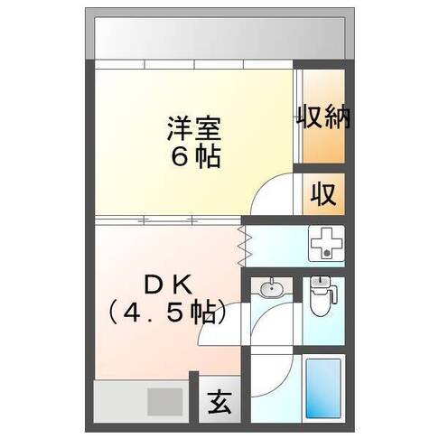 ハイツF&S（延岡市　浜町）＜1DK＞206号室