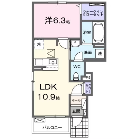 別府町アパートⅡ（延岡市　別府町）＜1LDK・1階＞
