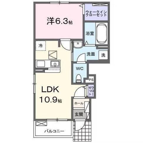 Ｒ／Ｂ：アールバイビー（延岡市　伊形）＜1LDK・1階＞