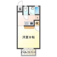 ピュアハウス（延岡市　塩浜町）＜1R＞の間取り図