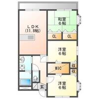 メゾン　シロッコ　（延岡市　野田）＜3LDK＞の間取り図