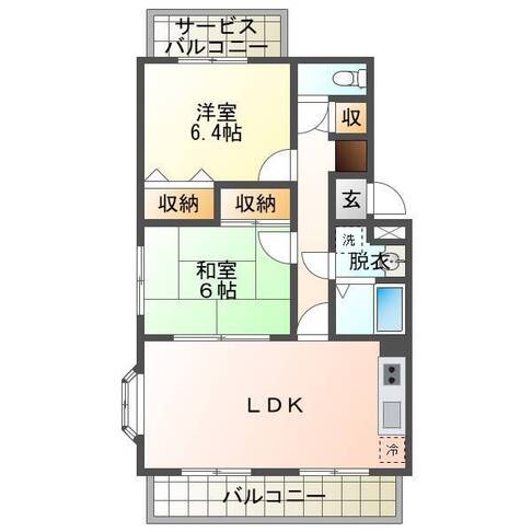ブルースカイM野田Ⅱ　(延岡市　野田)＜2LDK＞202号室