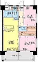 （仮称）延岡・北小路YMマンション＜2LDK＞の間取り図