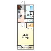 エムズハウス2番館　（延岡市　野地町）＜１K＞の間取り図