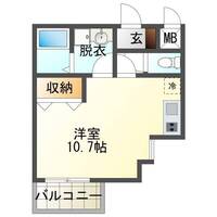  A&R　（延岡市　大貫町）＜１R＞　　01号室Verの間取り図