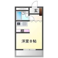 アーバンヴィレッジ日の出（延岡市　日の出町）＜1R＞の間取り図