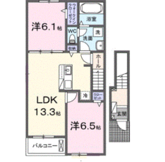 202号室　間取り