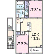 203号室　間取り