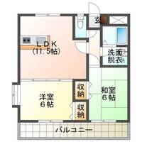 グリーンベルク（延岡市　搆口町）＜2LDK＞の間取り図