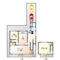松原城戸貸家　（延岡市　松原町）＜3DK＞の間取り図