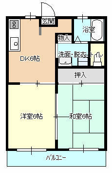 ボナーレ川島C　（延岡市　川島町）＜２DK＞