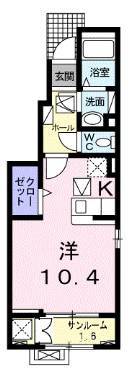 ラベンダーB　(延岡市　川原崎)＜1階・1R＞102号室
