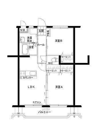 グリーンデイ　（延岡市　粟野名）＜2LDK＞203号室