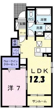 Vent・Vert　Ⅳ　（延岡市　浜町）＜1LDK・1階＞104号室