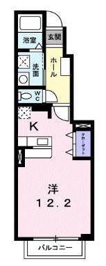 アンシャレットＡ棟　（日向市　不動寺）＜1Ｋ＞104号室