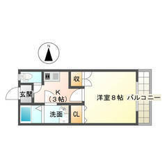 fine house K 　(延岡市　萩町）＜1K＞202号室